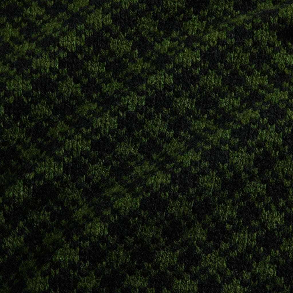 Marni Green Wool Jumper with Geometric Motif - Stonegreen
