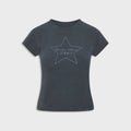Frankies Bikinis x Jennie Eva Cotton Ribbed Tee - Comet