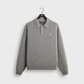 Kith Long Sleeve Tilden Pullover - Medium Heather Grey