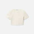 Alexander Wang Skewed Logo Jacquard Tee - Bone