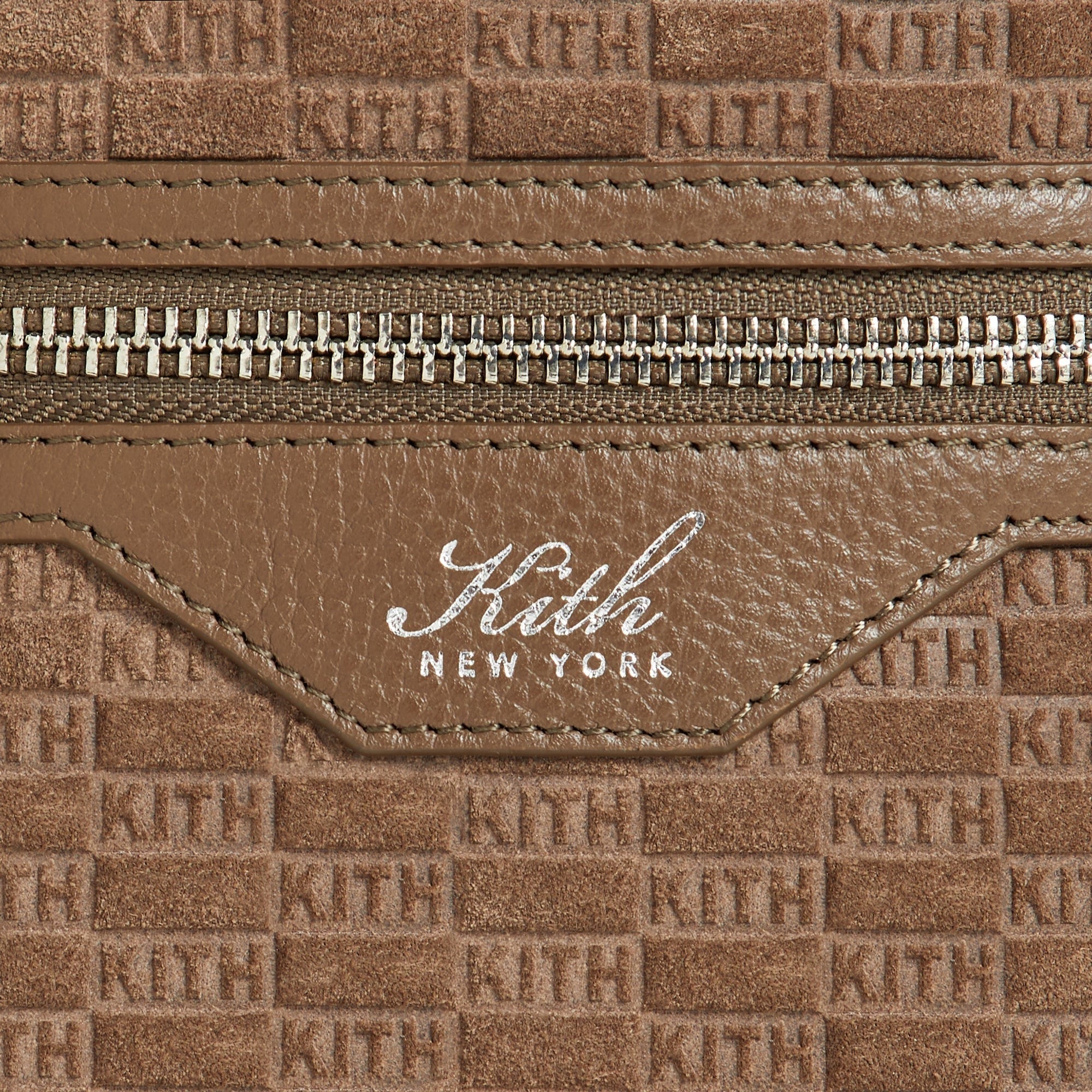 Kith Monogram Suede Drawstring Pouch - Java