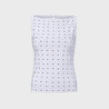Siedres Zelna Fitted Jersey Top With Stud Artwork - White
