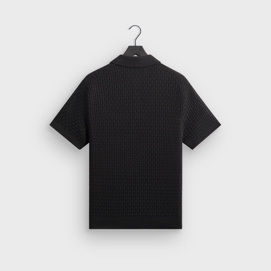 Kith Basket Weave Tilden Polo - Black