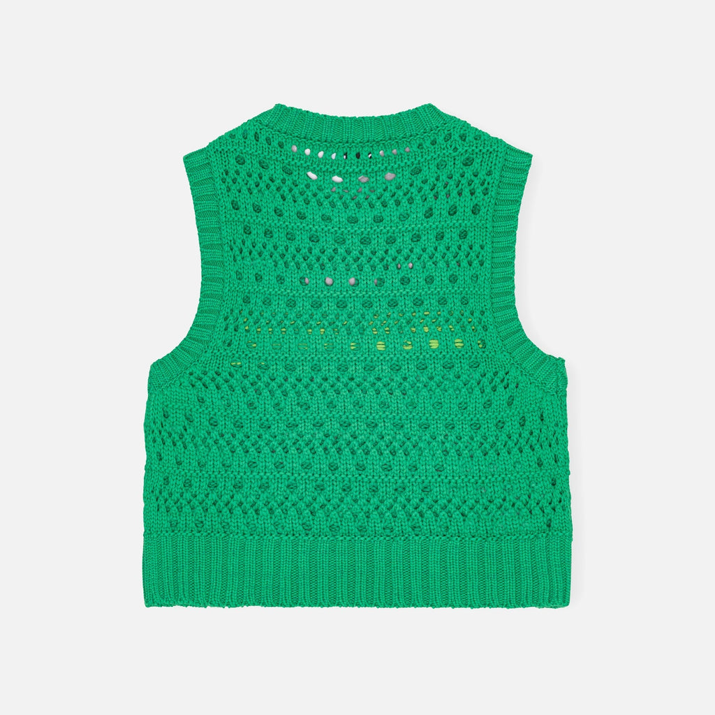 Ganni Cotton Rope Short Vest - Juniper