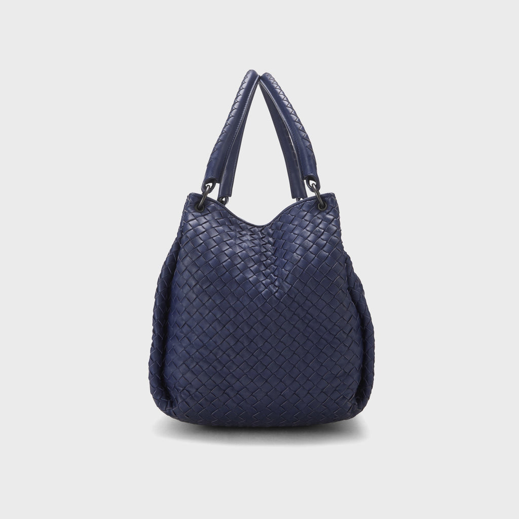 WGACA Bottega Venata Intrecciato Parachute Medium Tote Bag - Purple