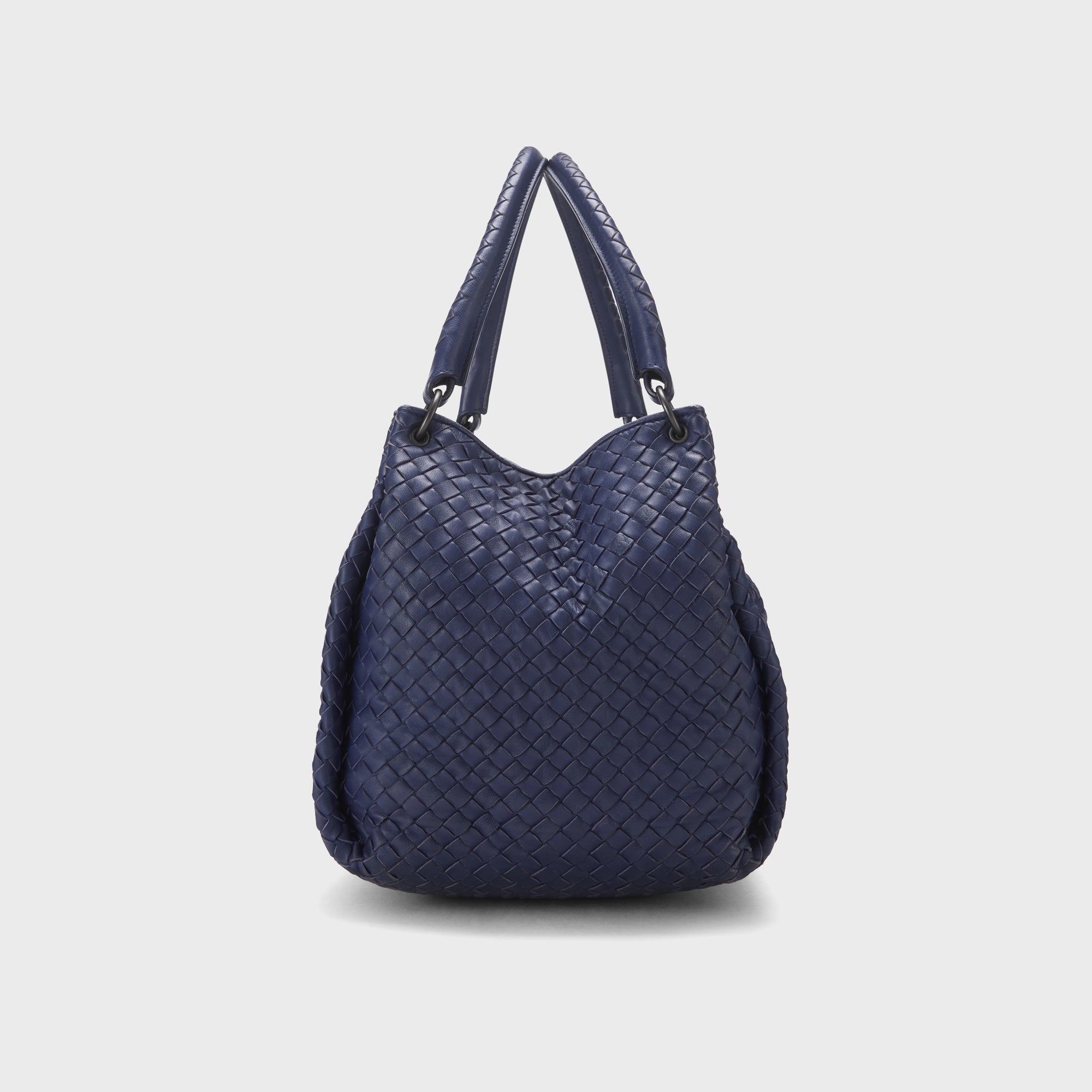 WGACA Bottega Venata Intrecciato Parachute Medium Tote Bag - Purple