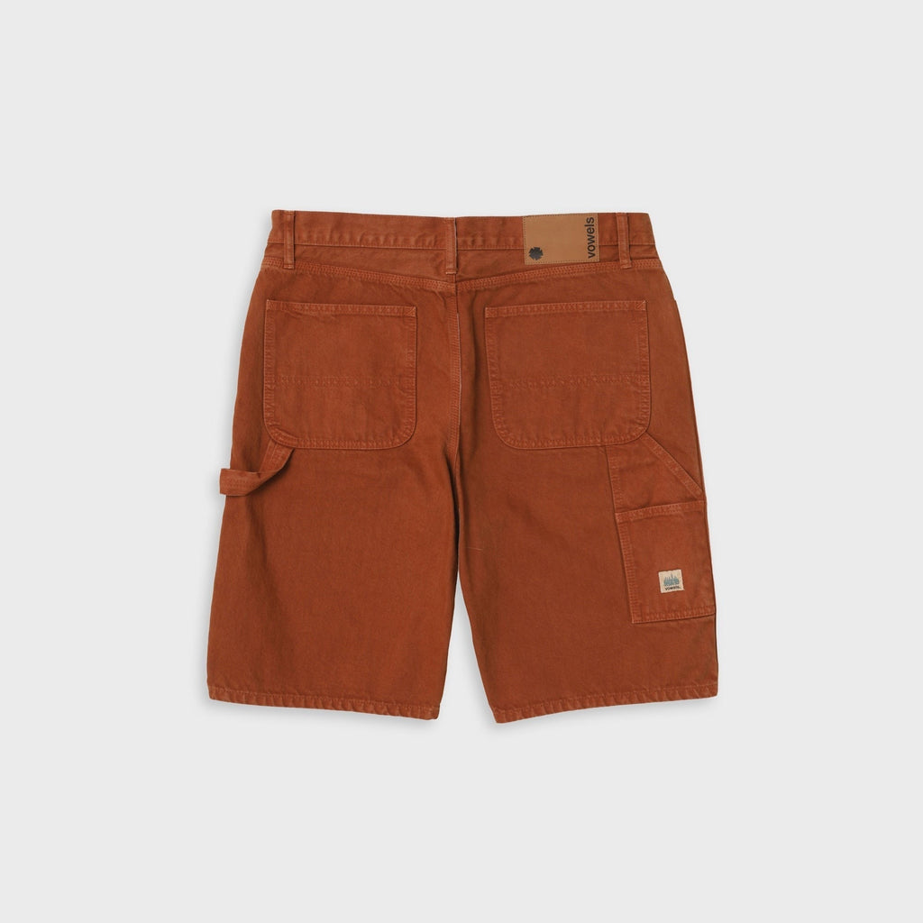 vowels Overdyed Painter Short - Persimmon