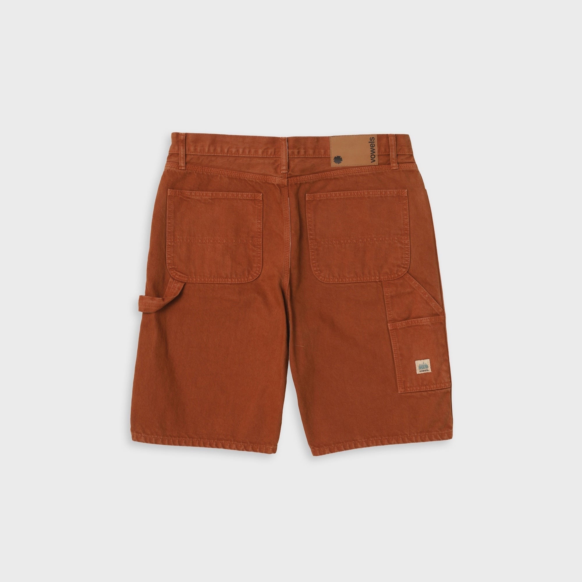 vowels Overdyed Painter Short - Persimmon