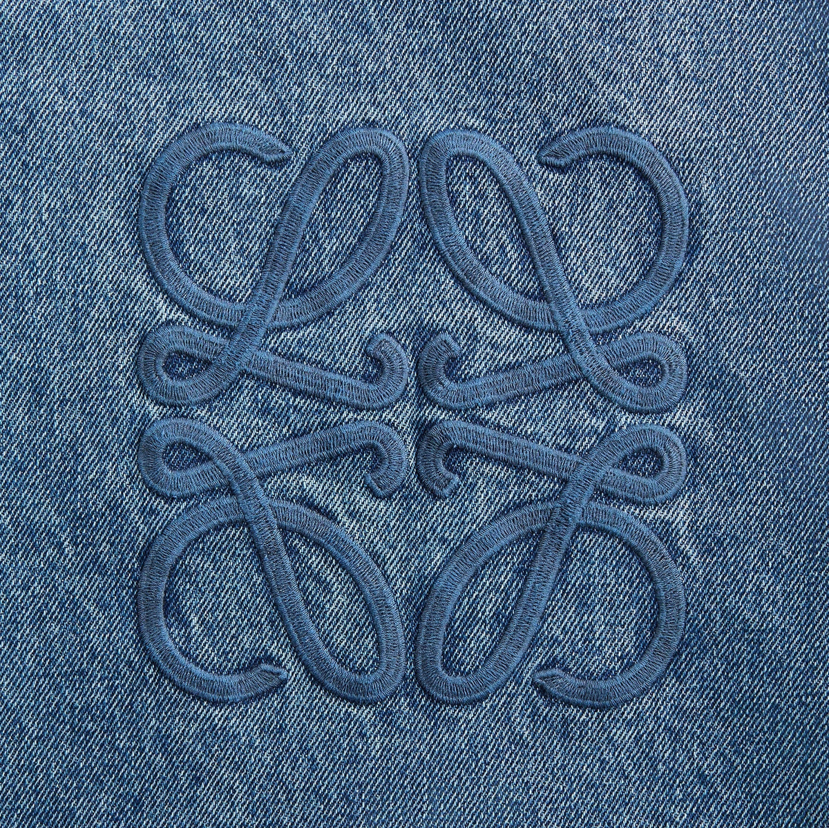 Loewe Anagram Baggy Jeans - Mid Blue Denim