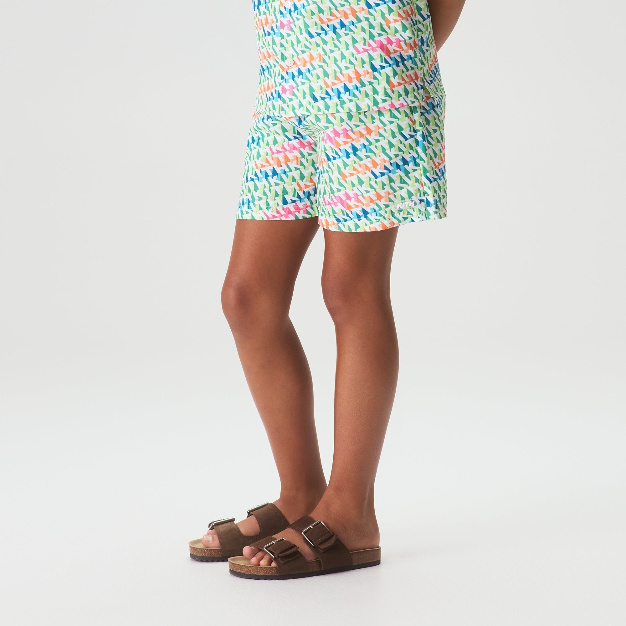 Kith Kids 3D Monogram Kai Swim Trunk - Peridot