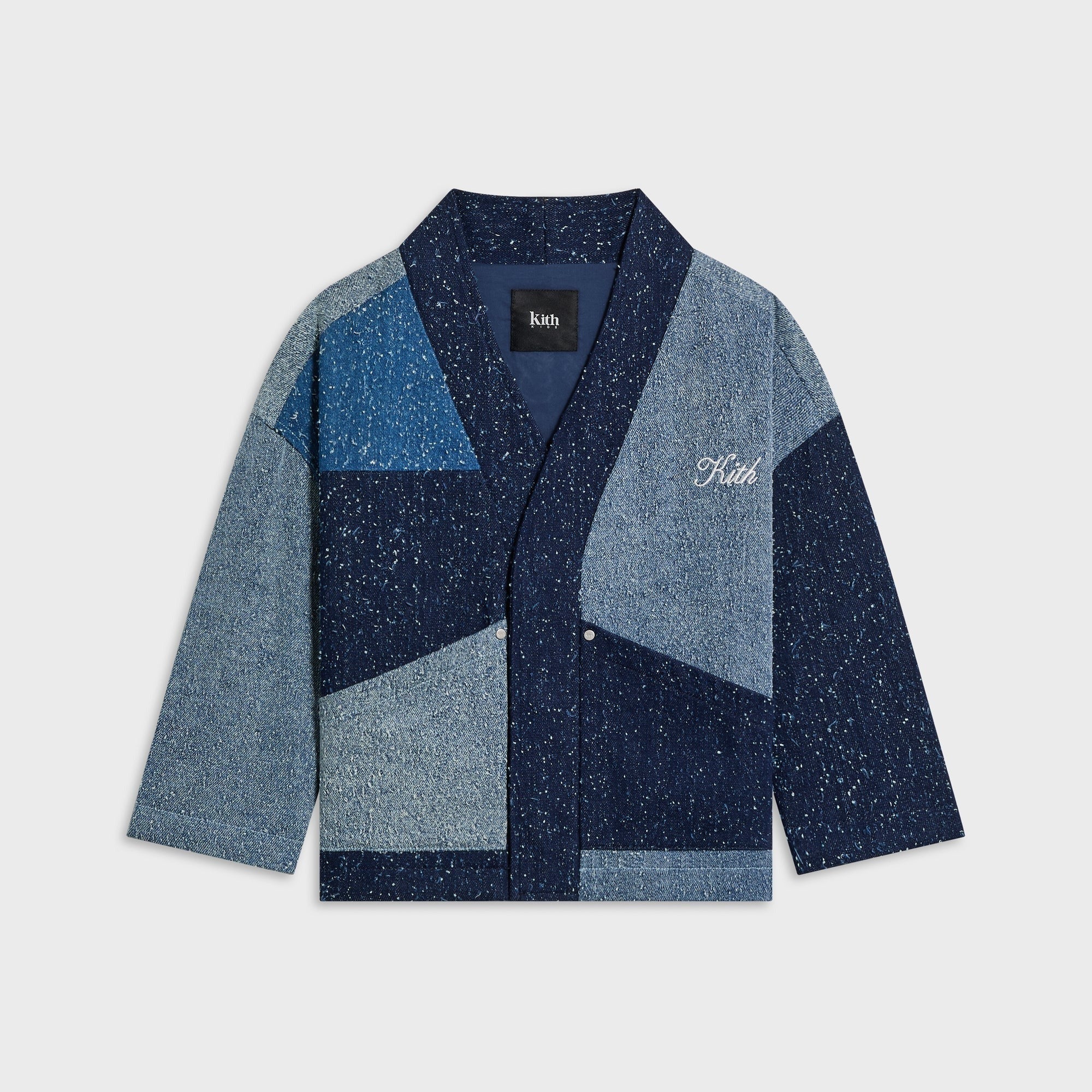 Kith Kids Patchwork Textured Denim Gi Shirt - Indigo - PH