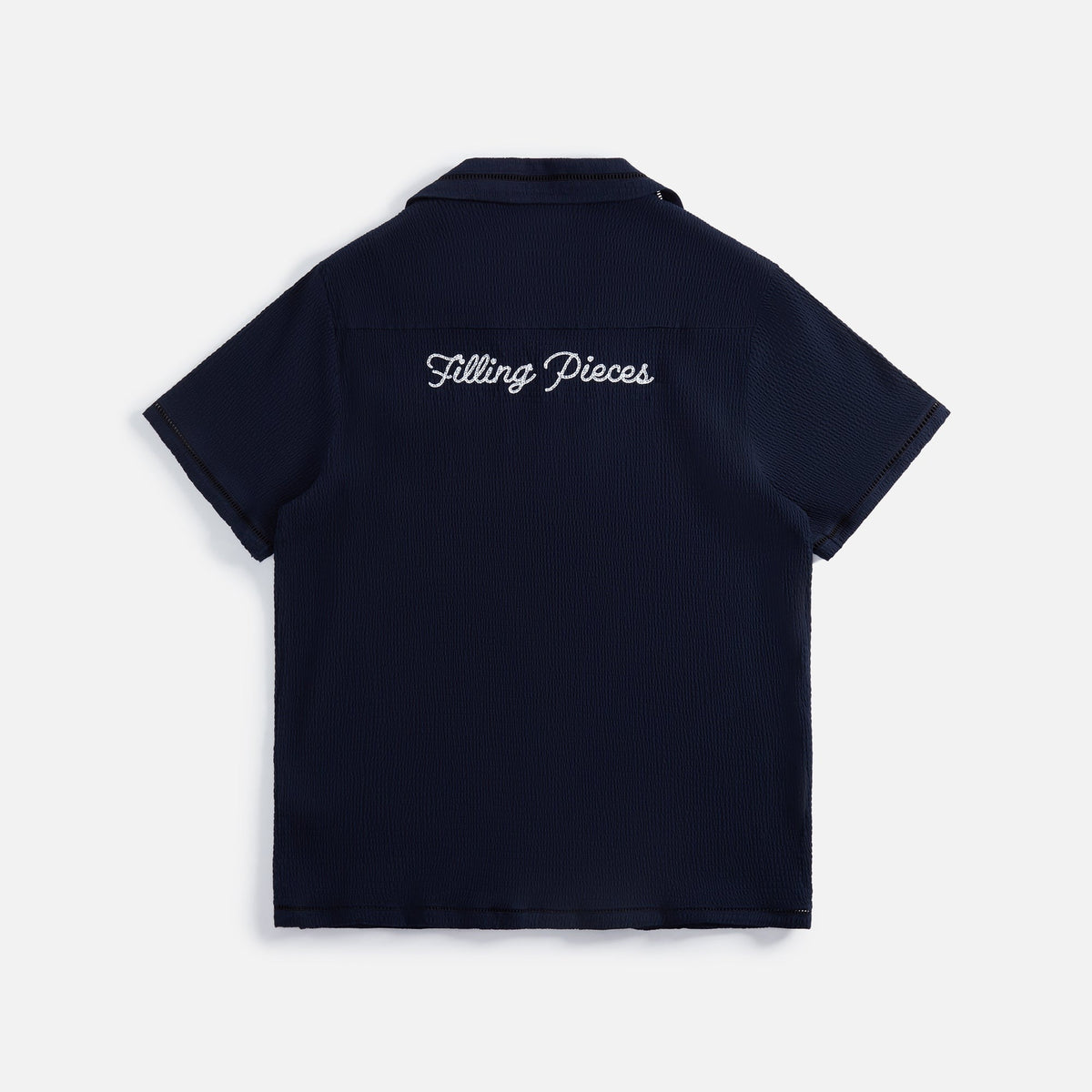 Filling Pieces Resort Shirt Seersucker - Navy