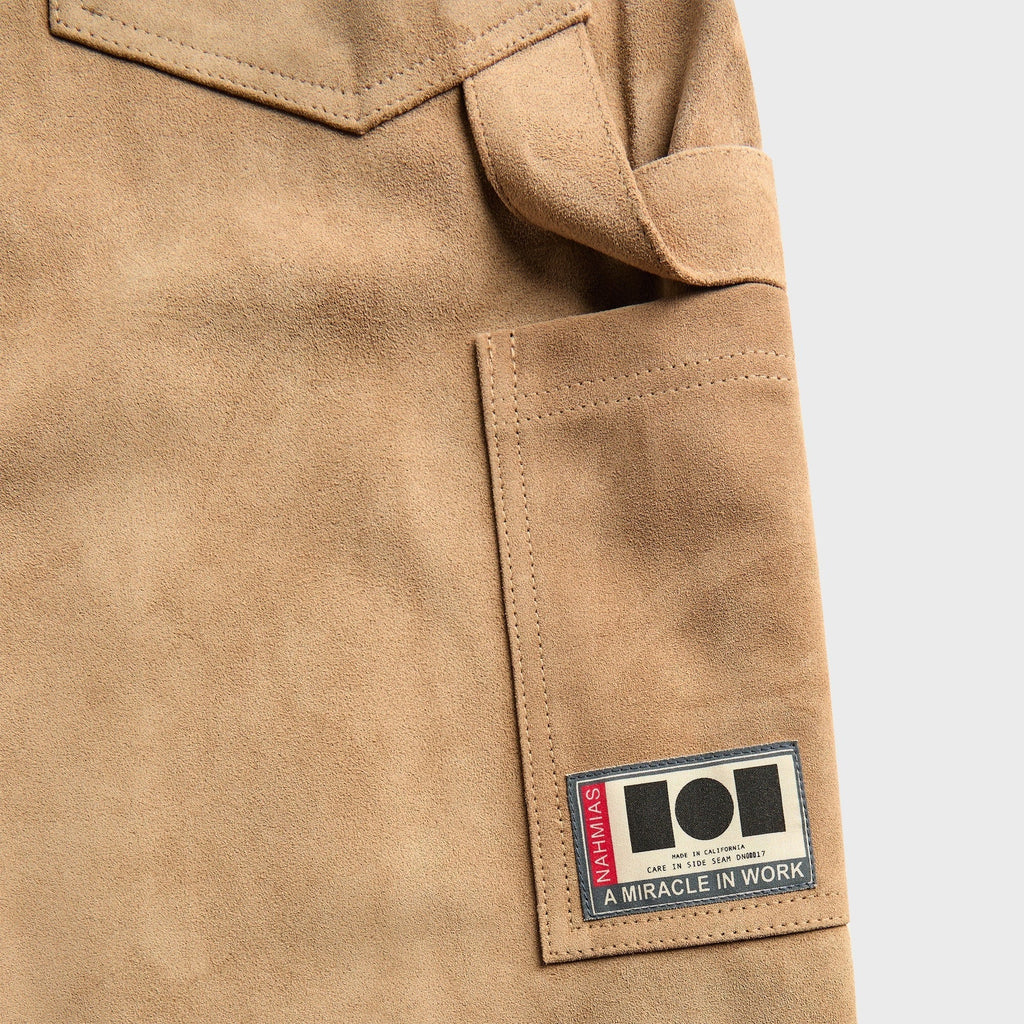 NAHMIAS Suede Baggy Carpenter Pant - Sand Suede