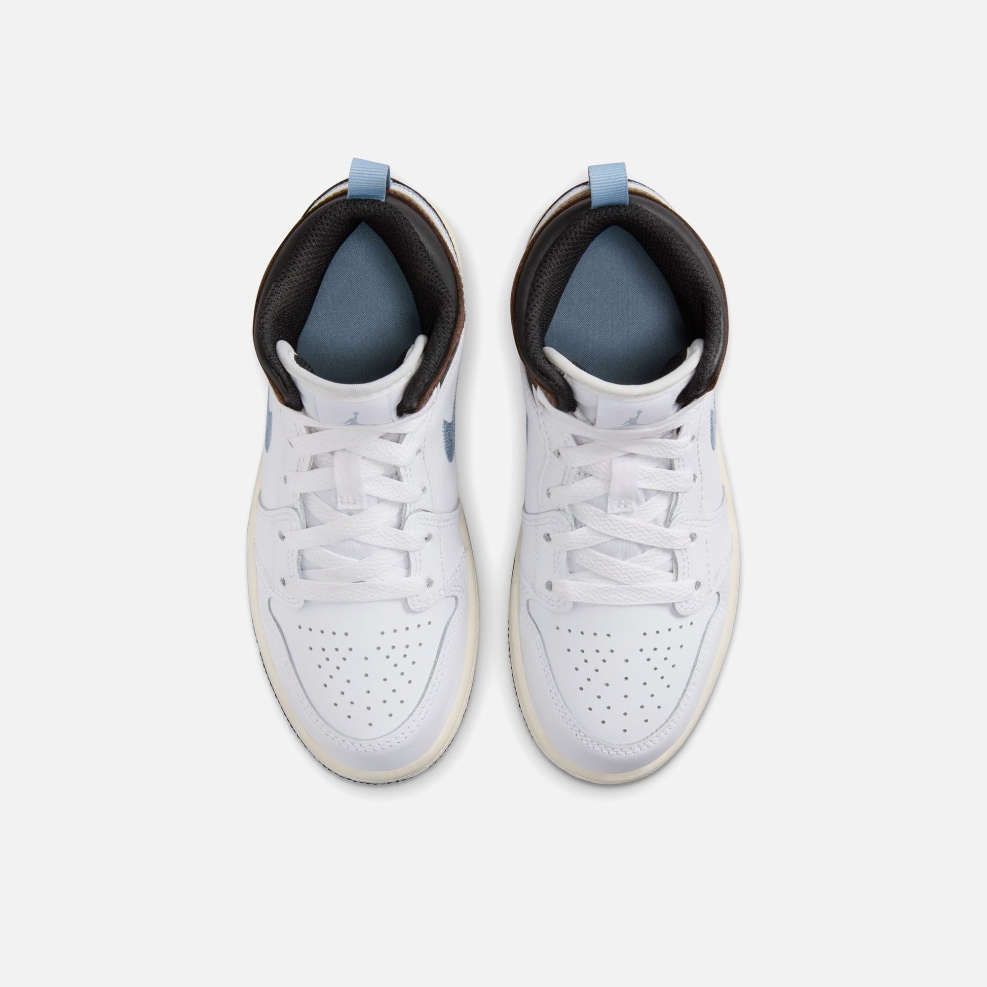 Jordan PS Air Jordan 1 Mid SE - White / Blue Grey / Black Sail
