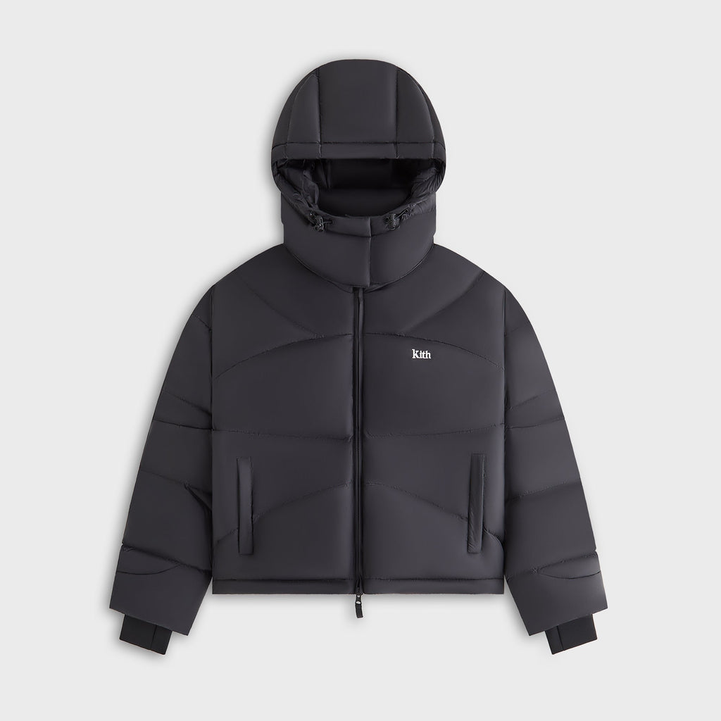 Kith Women Corey Hooded Nylon Puffer - Black