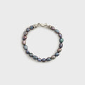 Emanuele Bicocchi Small Black Baroque Pearl Bracelet - Silver