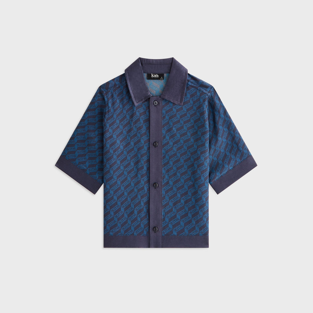 Kith Kids Monogram Bennet Camp Shirt - Nocturnal