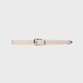 Black Suede Studio Neve Belt - Cream Leather
