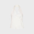 St. Agni Oxford Wrap Top - White