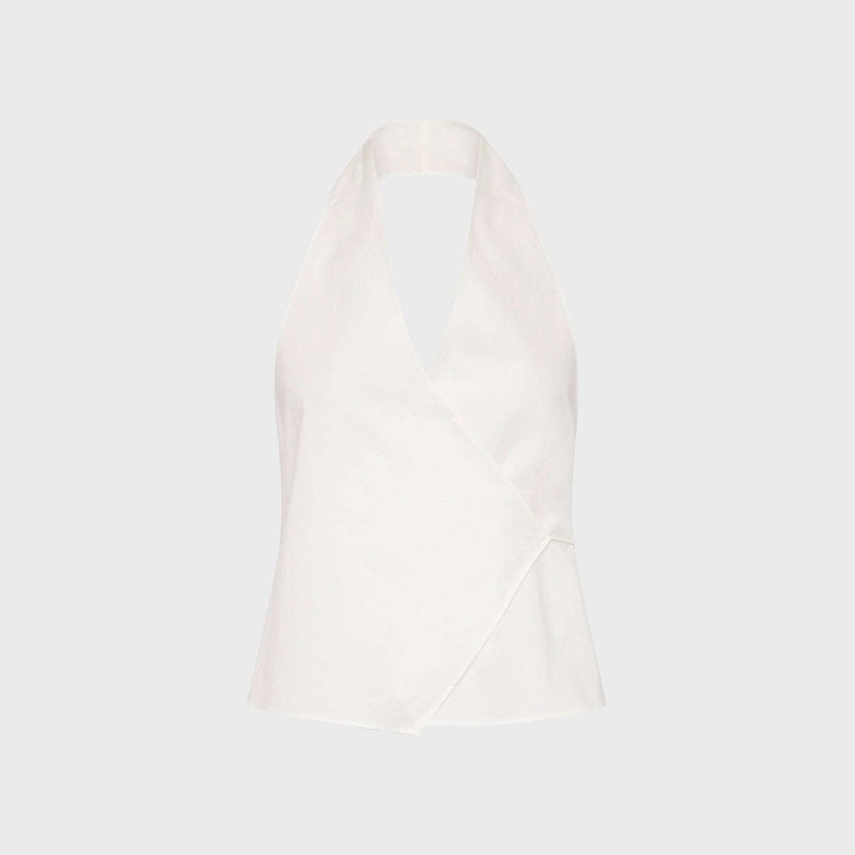St. Agni Oxford Wrap Top - White
