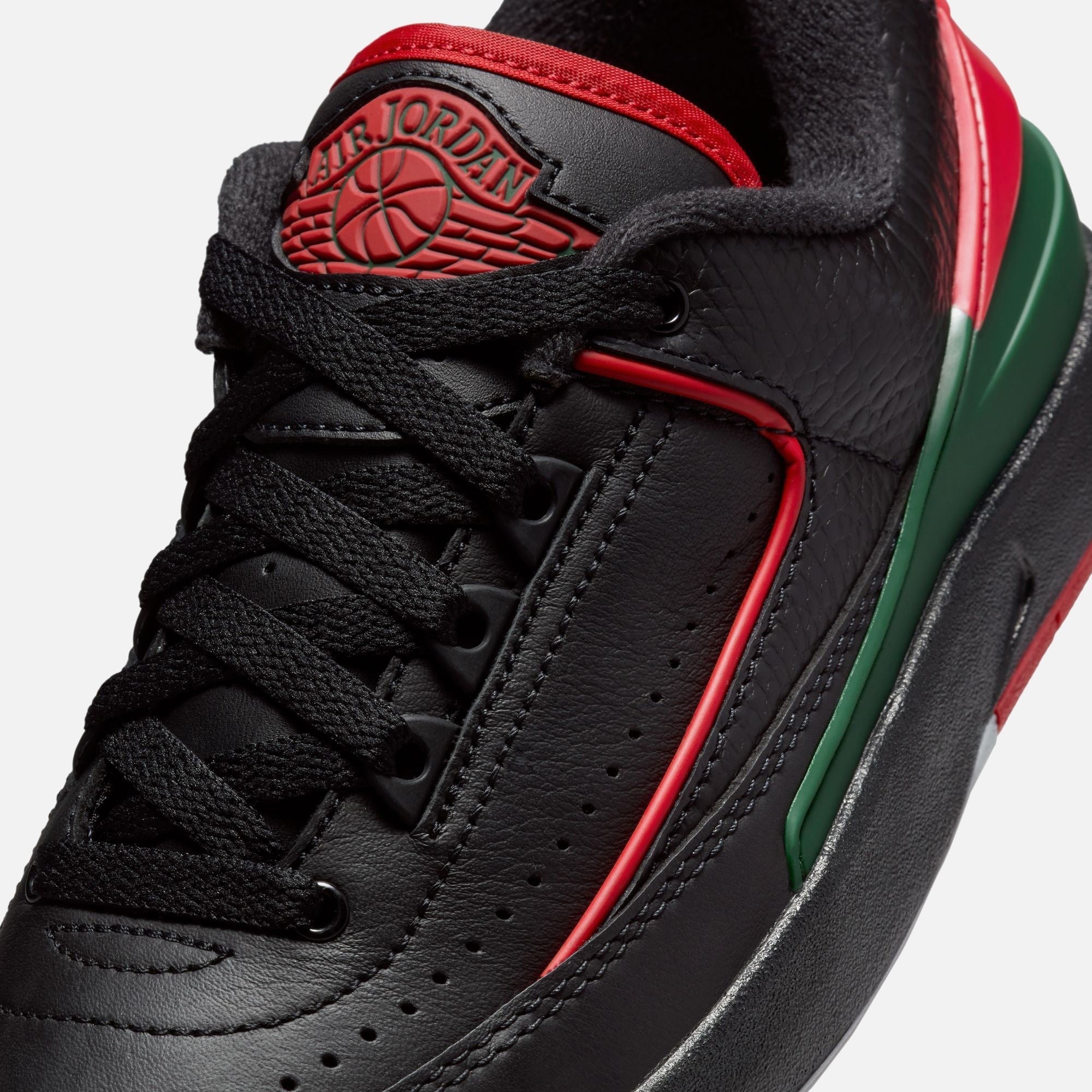 Nike Grade School Air Jordan 2 Retro Low - Black / Fire Red / Fir / Cement Grey