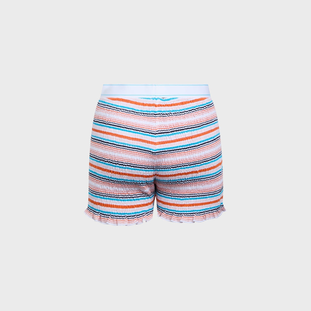 Casablanca Striped Shirred Short - Multi Stripe