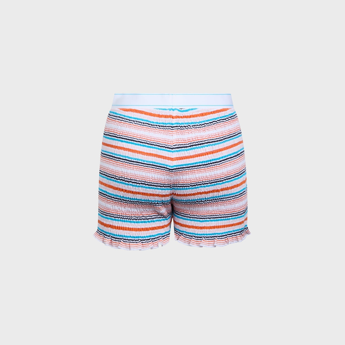 Casablanca Striped Shirred Short - Multi Stripe