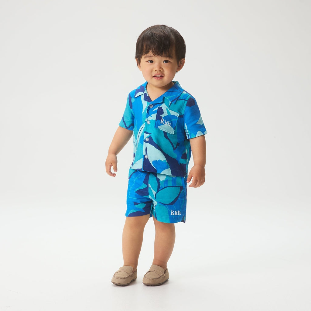 Kith Baby Abstract Tropical Thompson Camp Short - Turquoise