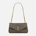 Saint Laurent Calypso Chain Puffer Bag - Light Musk