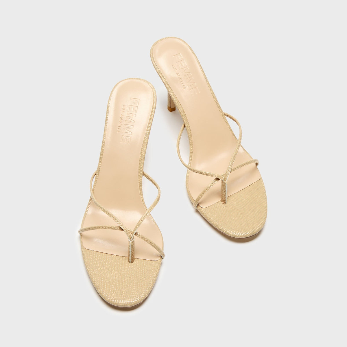 Femme LA Sicilian Slipper - Latte Lizard