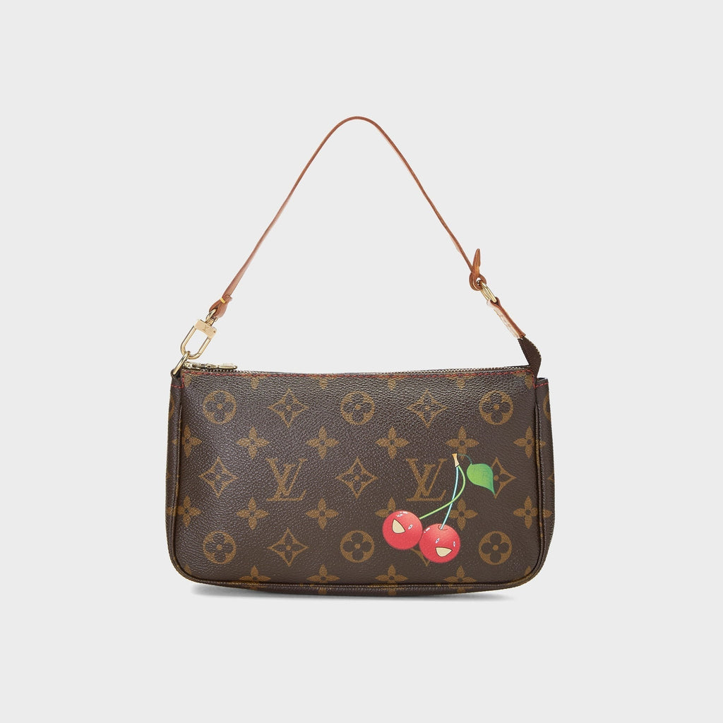 WGACA Louis Vuitton x Takashi Murakami Cherry Pochette Accessoires V2 Bag - Brown
