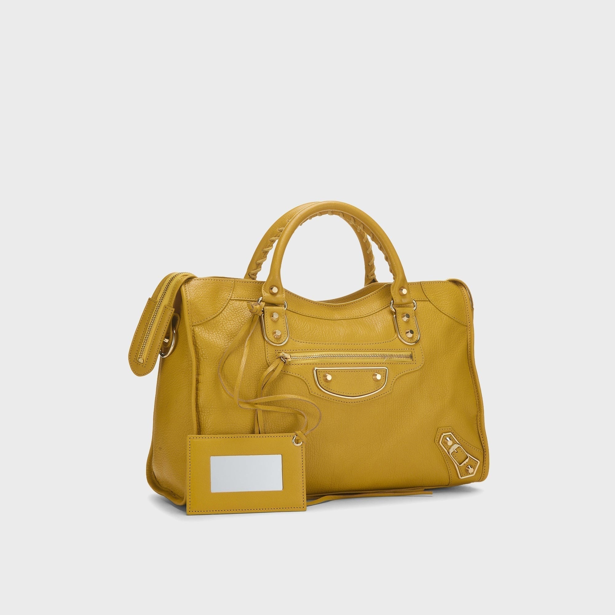 WGACA Balenciaga Chevre Metallic Edge Classic City Bag - Yellow
