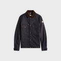 Moncler Denim Corduroy-Timmed Shirt Jacket - Dark blue