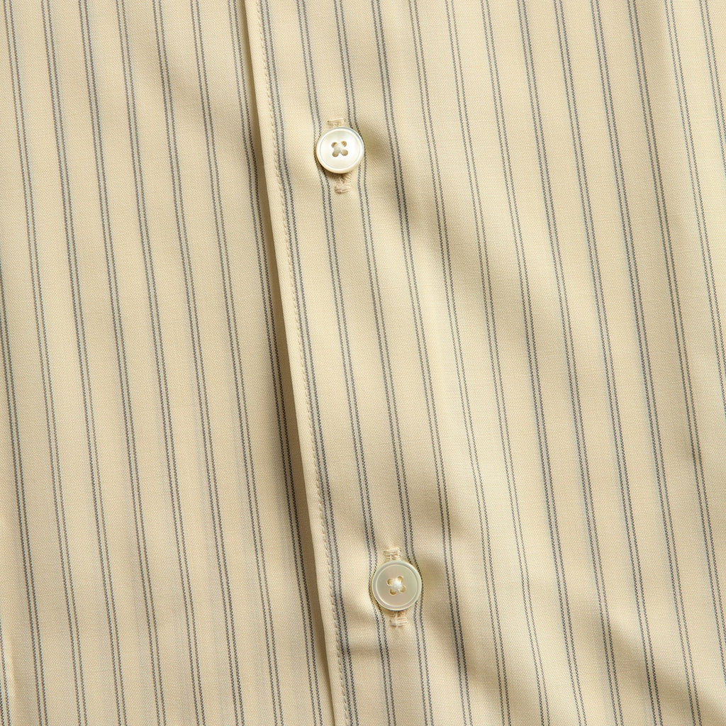 Auralee Striped Wool-Poplin Shirt - Ivory