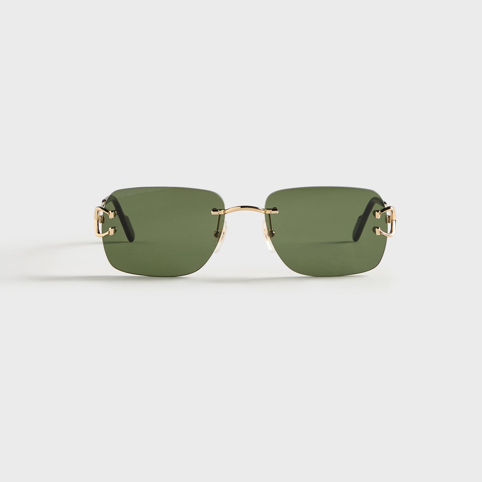 Cartier Piccadilly Man Metal Sunglasses - Gold / Green