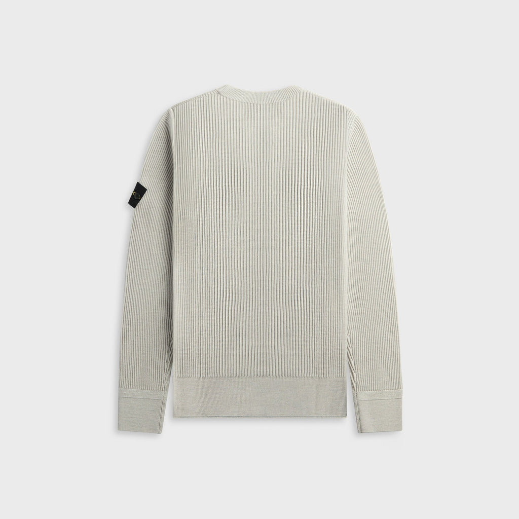 Stone Island Full Rib RWS Wool Crewneck - Sand Melange