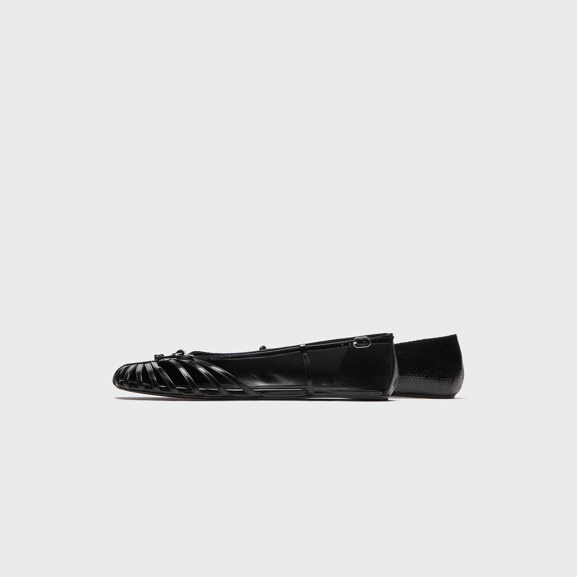 ABRA Double Shoe Ballerina Flat - Black