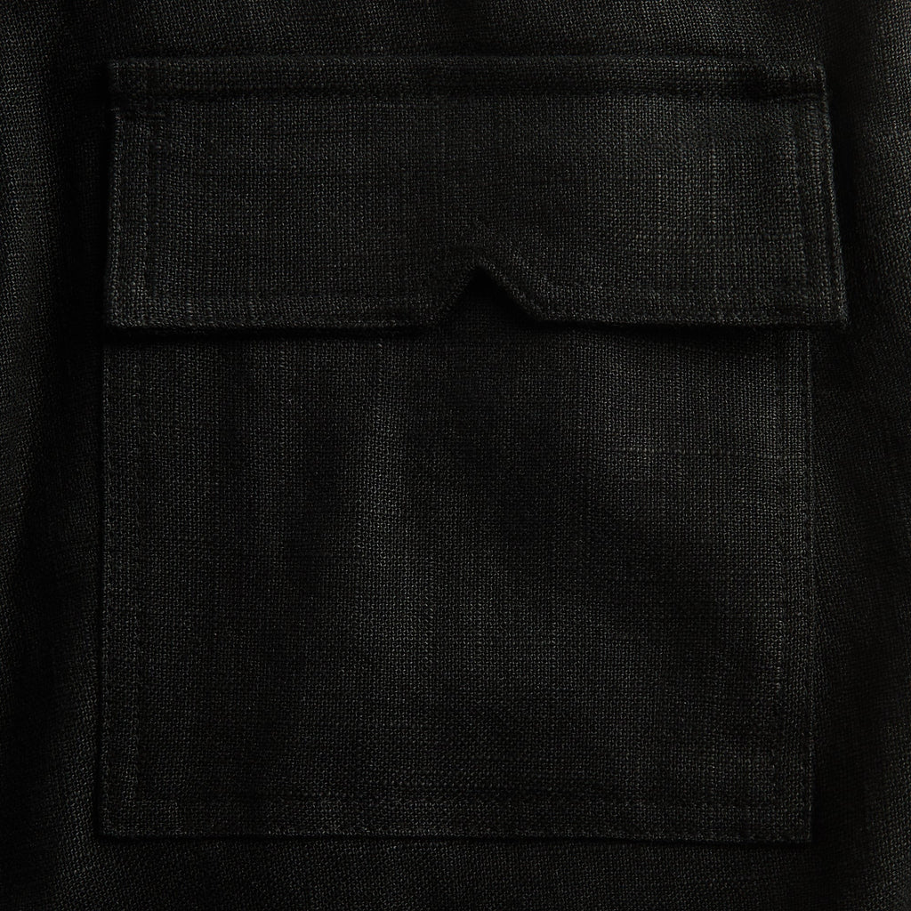 Rhude Linen Parachute Cargo Pant - Black