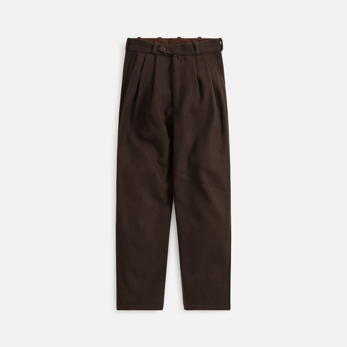Monitaly Triple Tuck Wide Pants - Vicente Brown