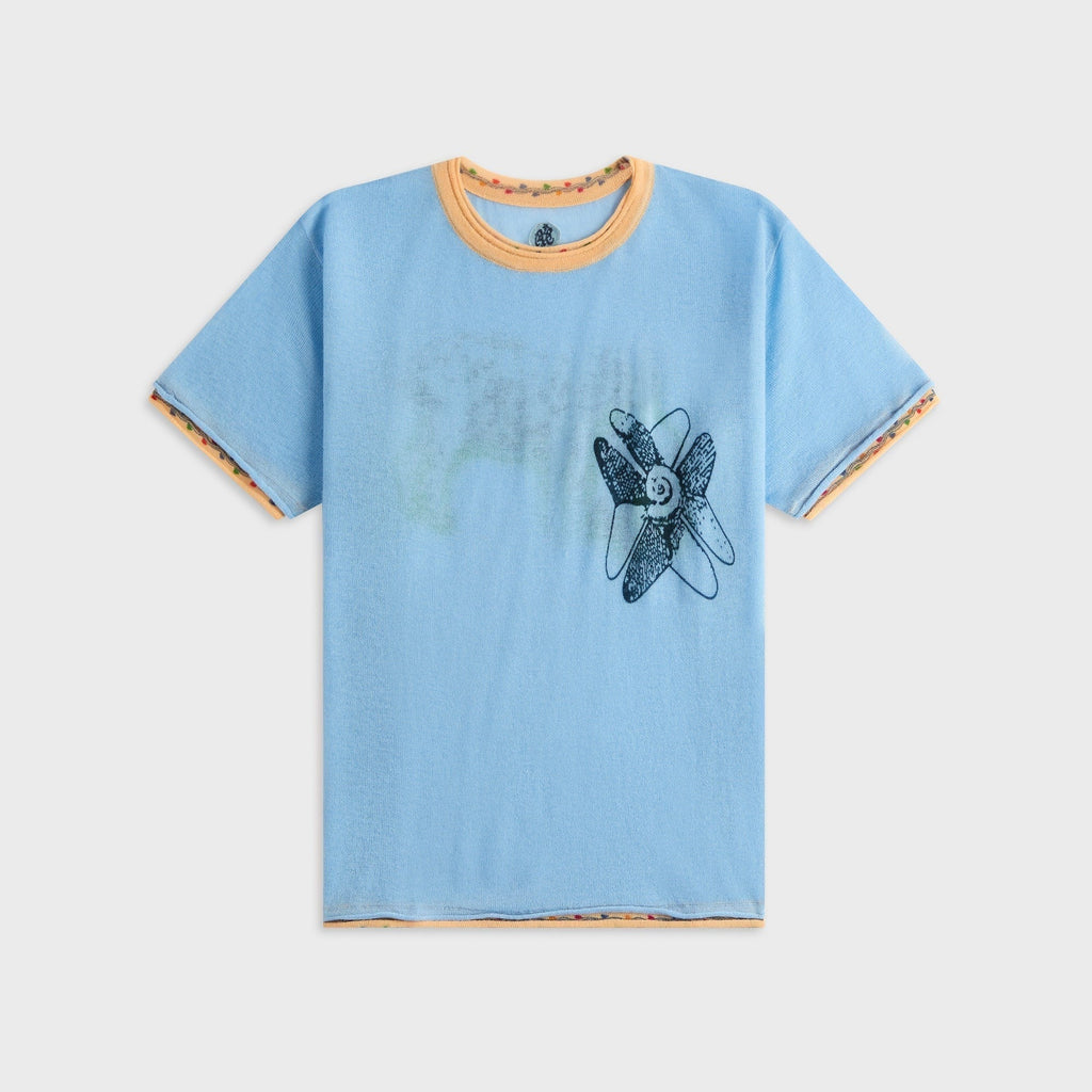 Adrian Cashmere Symbiosis Tee - Blue