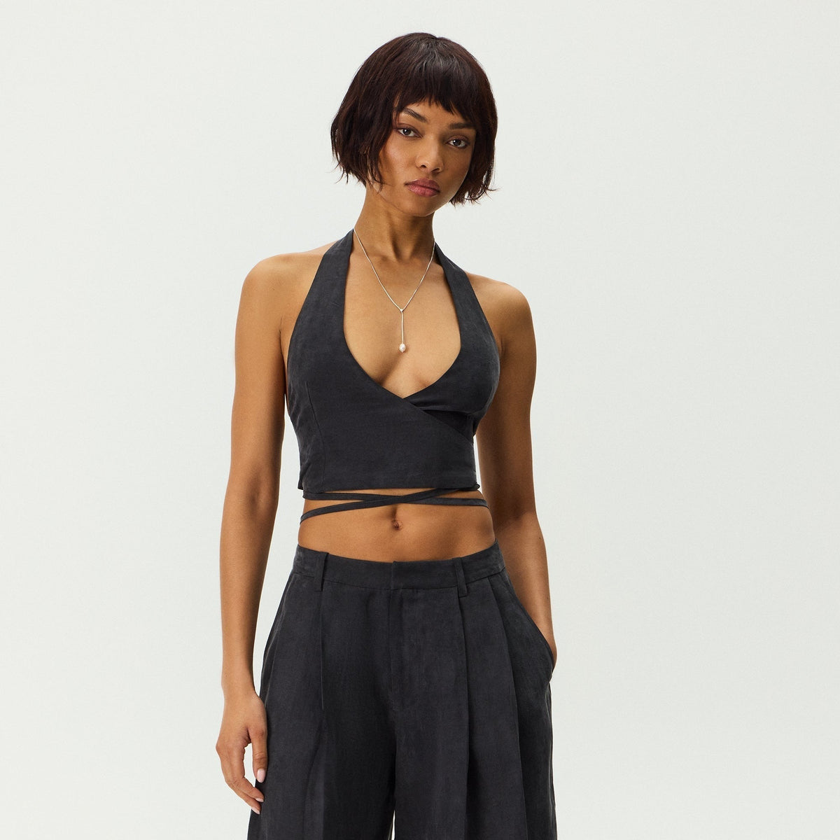 Kith Women Shir Wrap Vest - Black