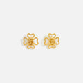 WGACA Chanel CC On Clover Earrings - Gold
