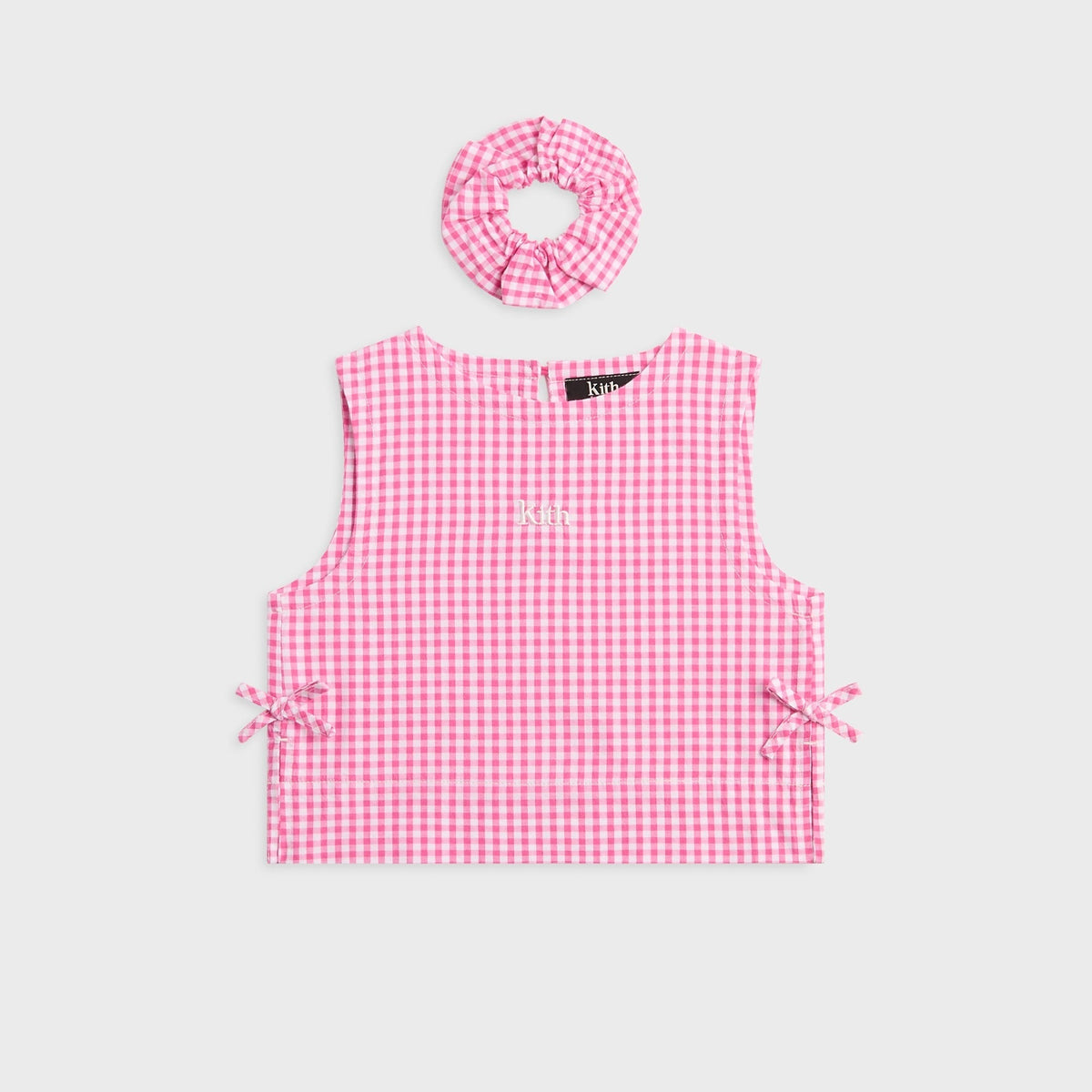 Kith Kids Gingham Cropped Tie Tank - Electra