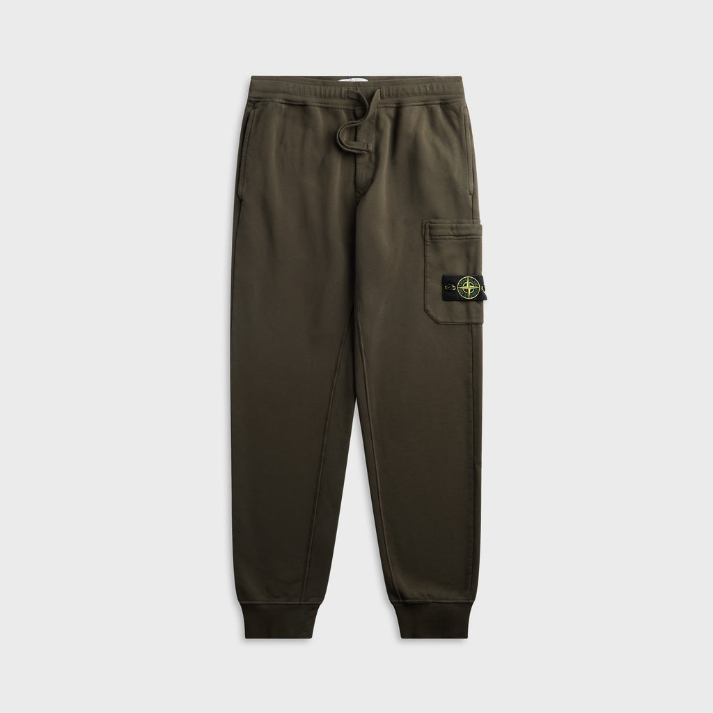 Stone Island Organic Mélange Cotton Fleece Sweatpant - Coal Grey