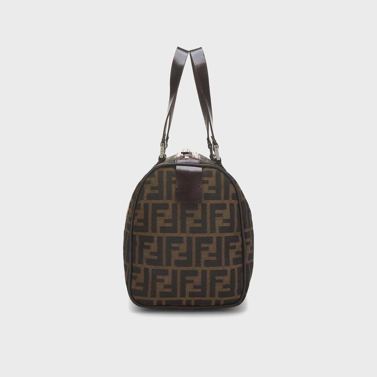 WGACA Fendi Tobacco Zucca Canvas Boston Bag - Brown