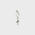 Emanuele Bicocchi Rose Cross Earring - Silver