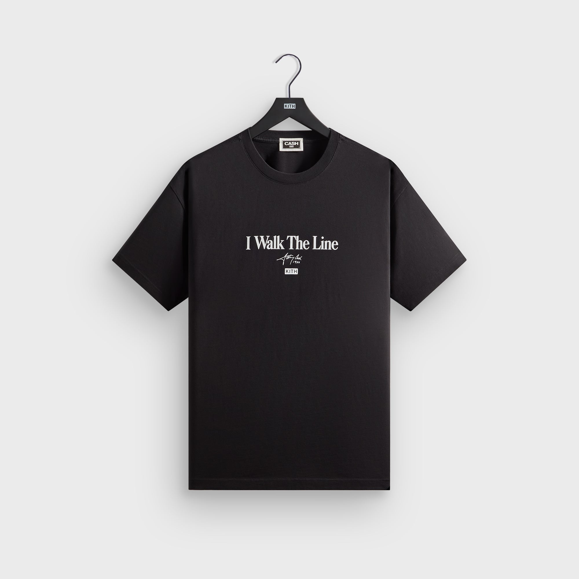 Kith Records for Johnny Cash I Walk The Line Lyrics Tee - Black