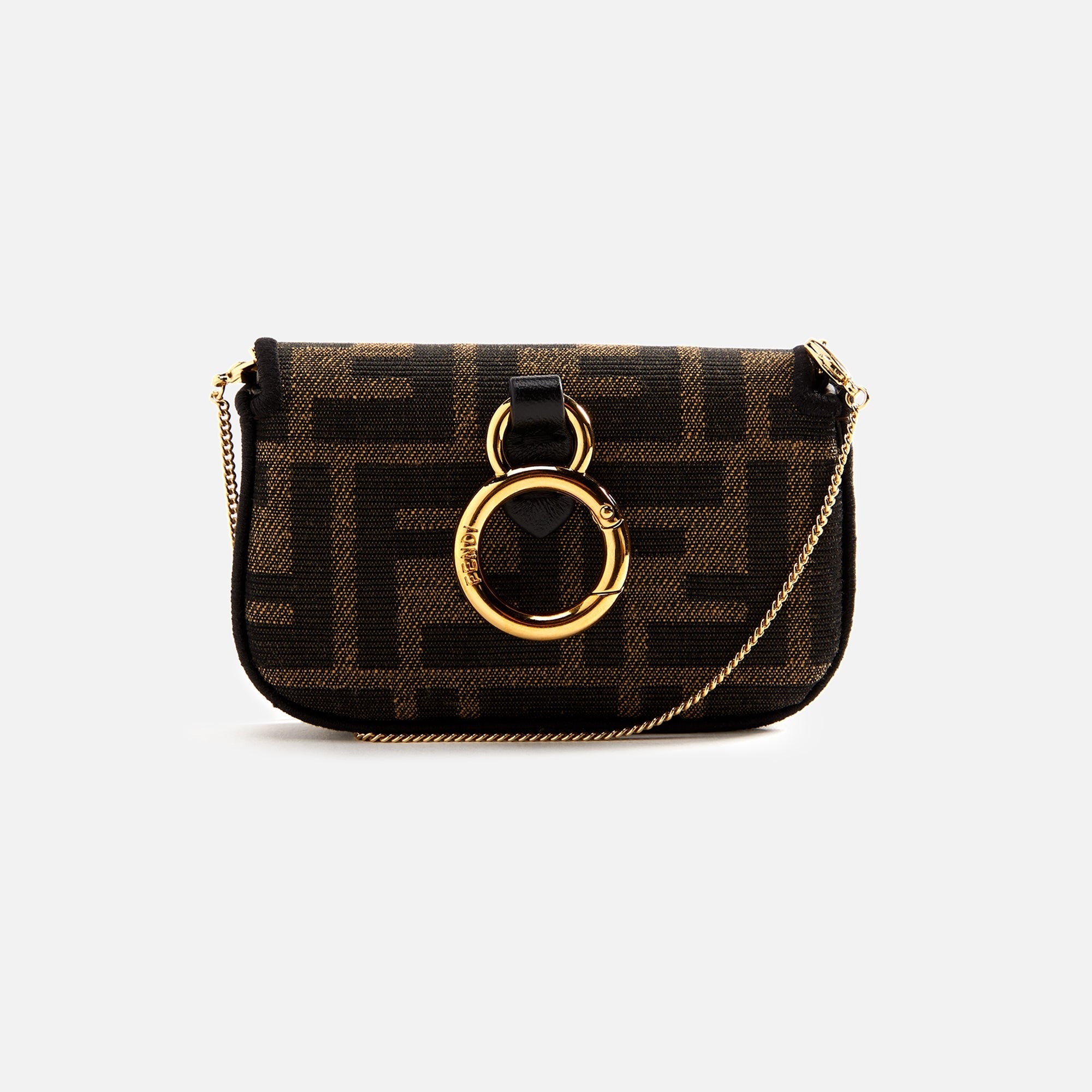 WGACA Fendi Zucca Convertable Bag Charm Nano - Brown