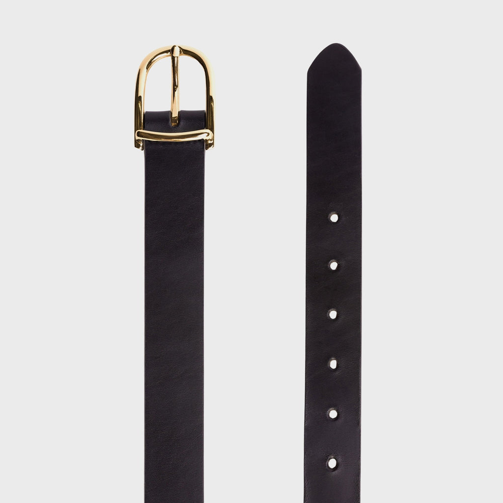 Black Suede Studio Frame Belt - Black