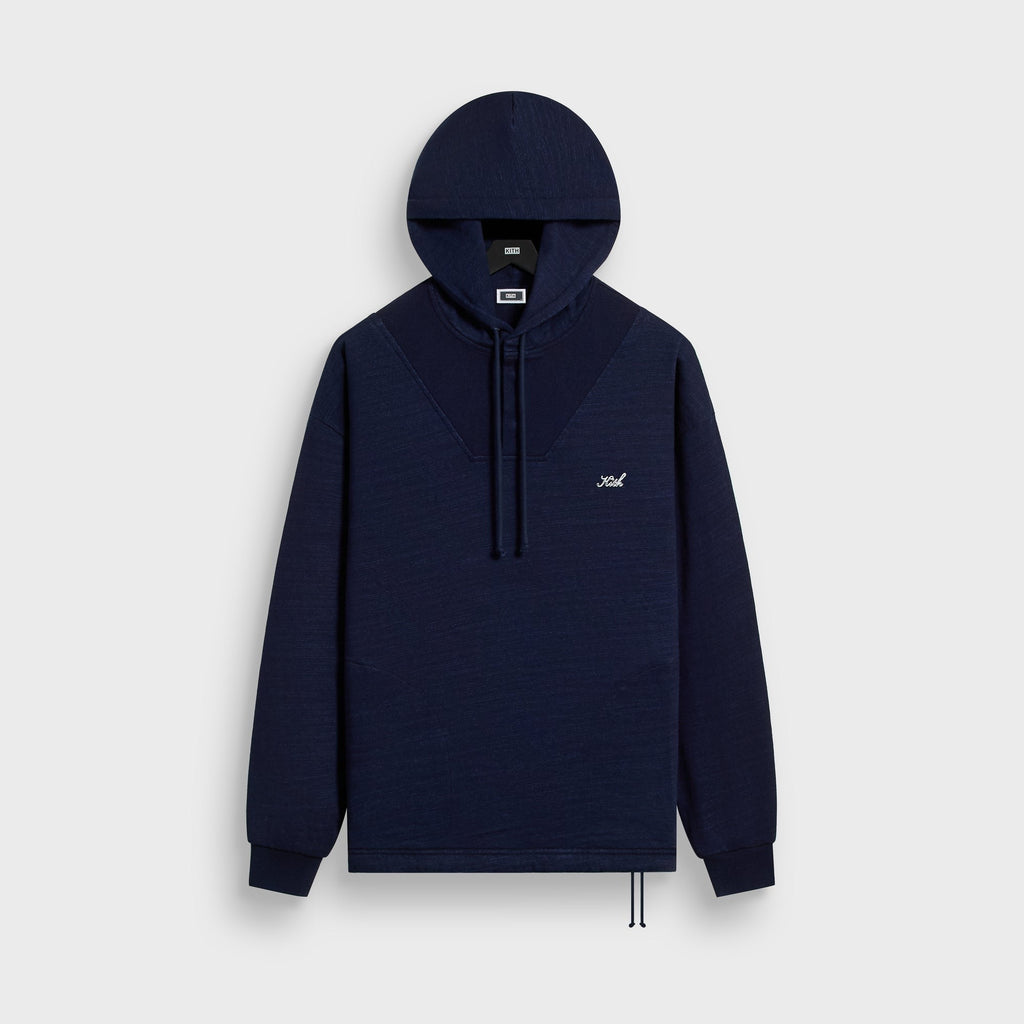Kith Indigo Fleece Cropped Camden Hoodie - Raw Indigo
